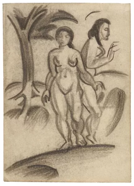 August Macke — Nacktes Paar