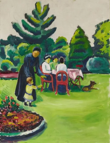 August Macke — Kaffeetafel im Garten