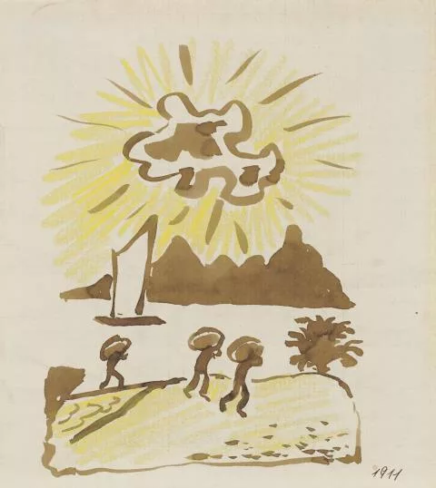 August Macke — Lastträger am Ufer