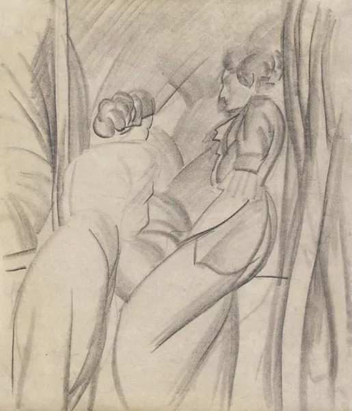 August Macke — Zwei Frauen am Fenster (Elisabeth Macke und Emma Lübbecke-Job)