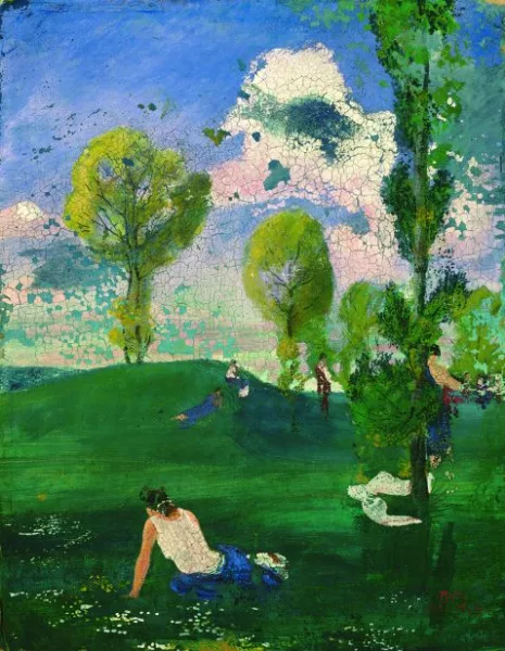August Macke — Landschaft mit antiken Figuren
