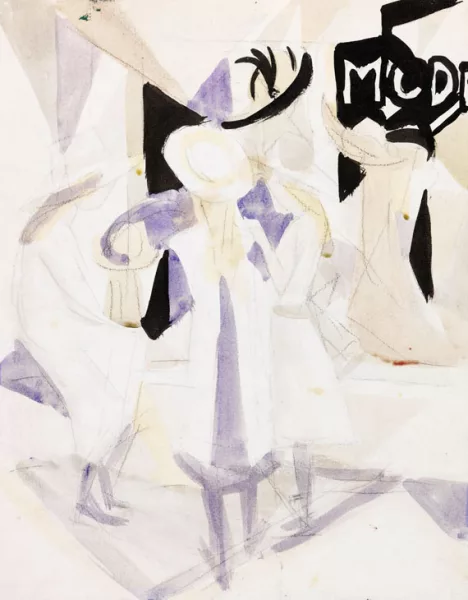 August Macke — Mädchen vor Hutladen