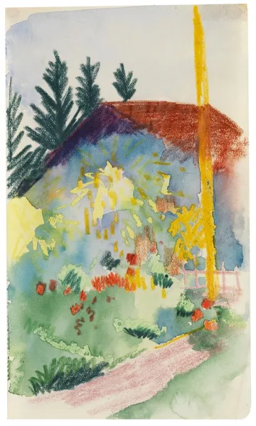 August Macke — Gartenhaus