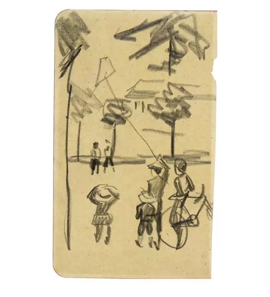 August Macke — Kinder mit Drachen — Galerie Kornfeld
