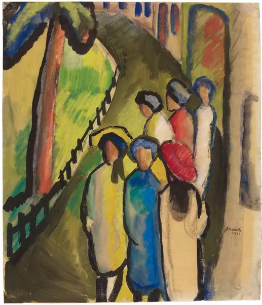 August Macke — Mädchen am Abend — Galerie Kornfeld