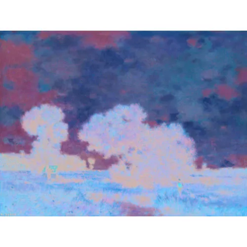 August Speck — Sommerliche Landschaft bei Rohr bei Rümlang.