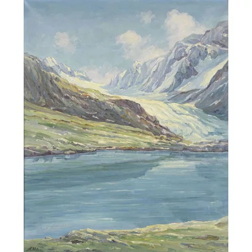 August Weber — "Guggisee mit Langgletscher".