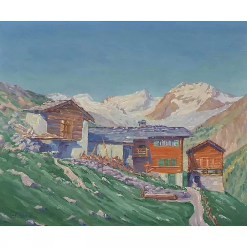 Walliser Berghütten im Sommer