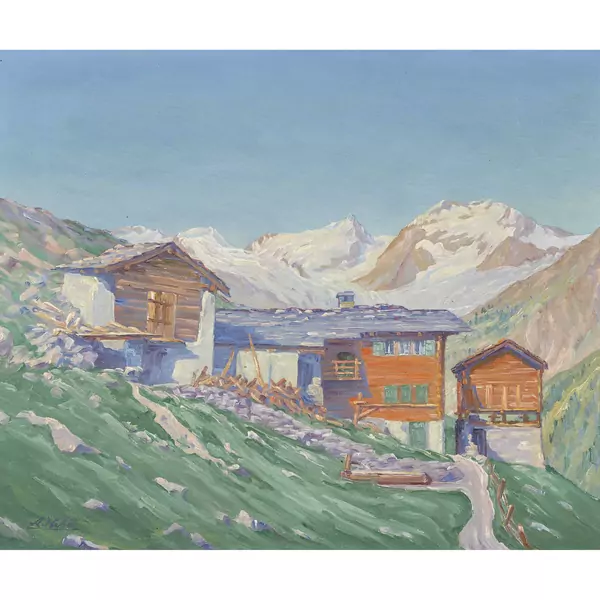 Walliser Berghütten im Sommer