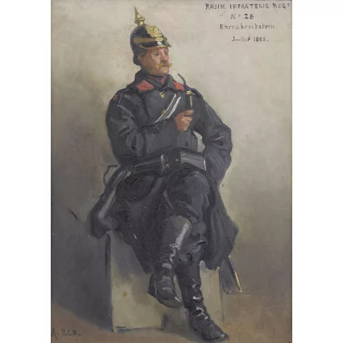 Auguste Bachelin — Bildnis eines Soldaten der Rheinischen Infanterie.