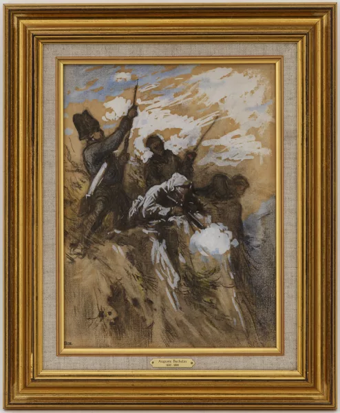 Auguste Bachelin — Scène de bataille