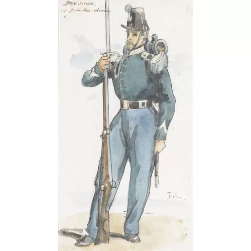 Auguste Bachelin — Porträt eines Soldaten.