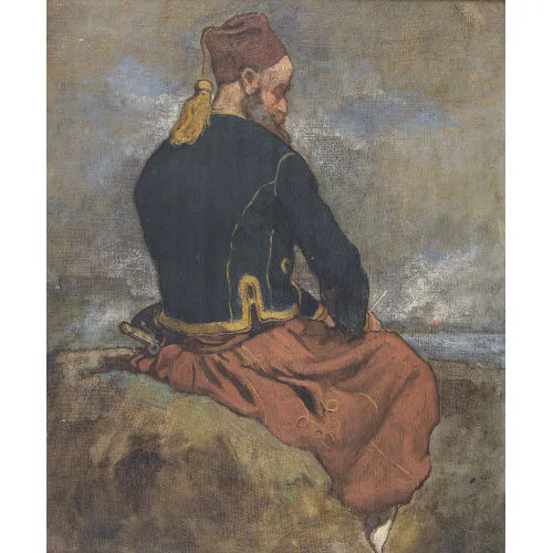 Auguste Bachelin — Bildnis eines italienischen Soldaten bei Solferino.