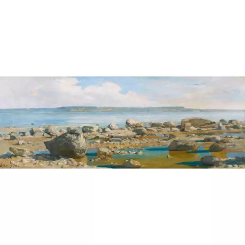 "Plage de Marin en dessous de la falaise"