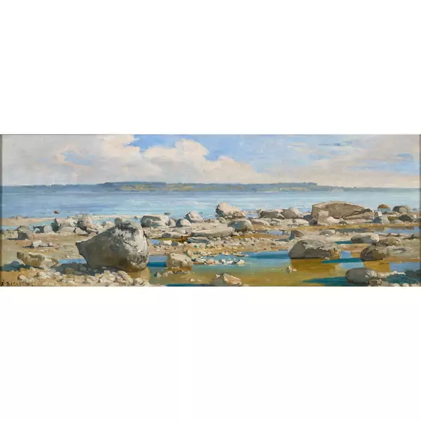 "Plage de Marin en dessous de la falaise"
