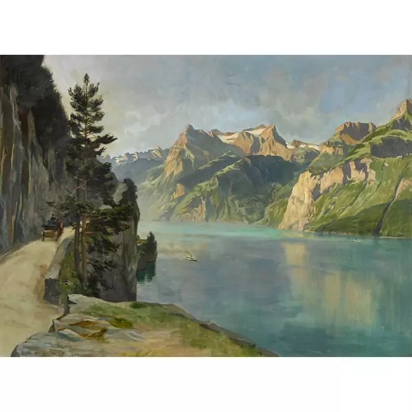 Vierwaldstättersee mit Axenstrasse und Urirotstock