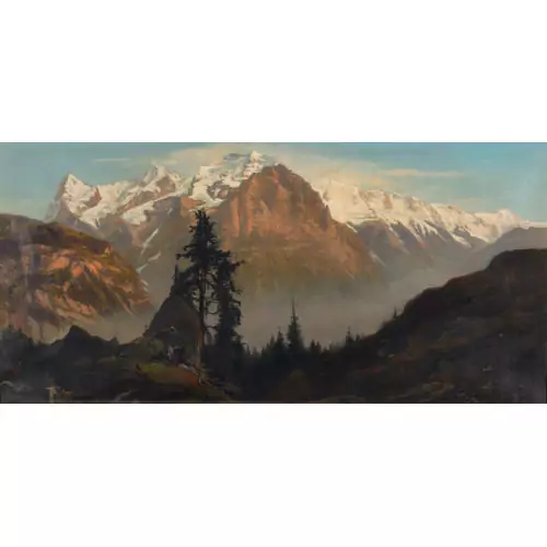 Blick von Mürren auf Eiger, Mönch und Jungfrau