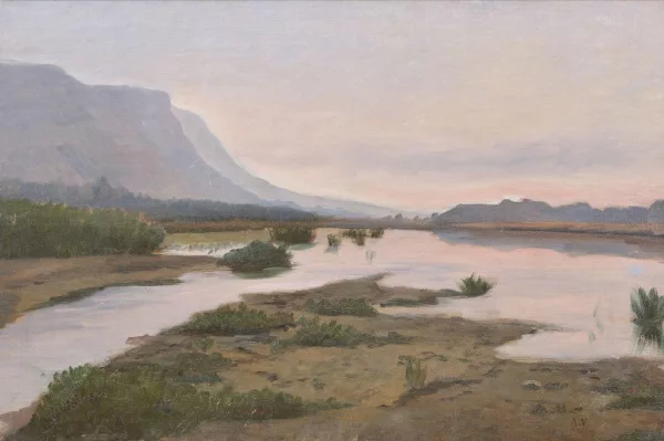 Auguste Veillon le capitaine — Rivière au crépuscule