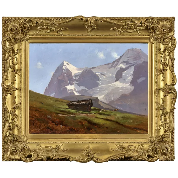 Auguste Veillon le capitaine — Blick auf Eiger und Mönch.