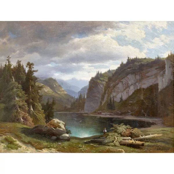 Auguste Veillon le capitaine — Paysage de montagne.