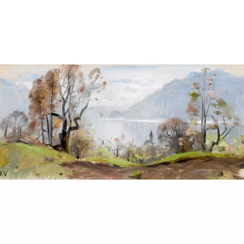 Auguste Veillon le capitaine — Herbstliches Seeufer.