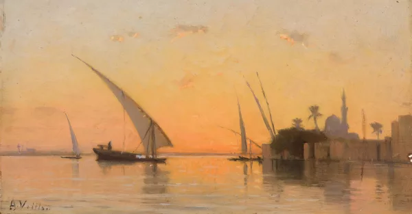 Auguste Veillon le capitaine — Sonnenuntergang am Nil