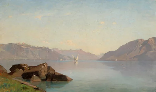 Auguste Veillon le capitaine — Haut Lac Léman, vue de Rivaz - St. Saphorin
