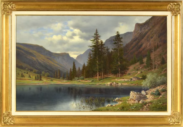Auguste Veillon le capitaine — Lac de montagne (Champex ou Oeschinensee )