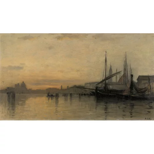 Auguste Veillon le capitaine — Ansicht von Venedig im Abendrot.