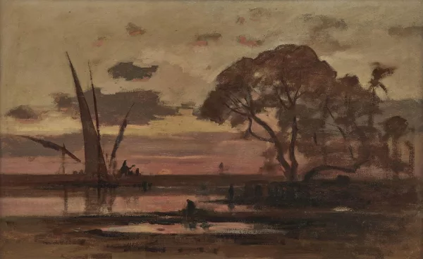 Auguste Veillon le capitaine — Paysage orientaliste