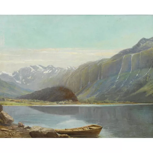 Auguste Veillon le capitaine — Brienzerseeufer mit Ruderboot.
