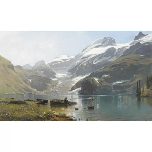 Auguste Veillon le capitaine — Ansicht des Engstlensee mit Titlis.