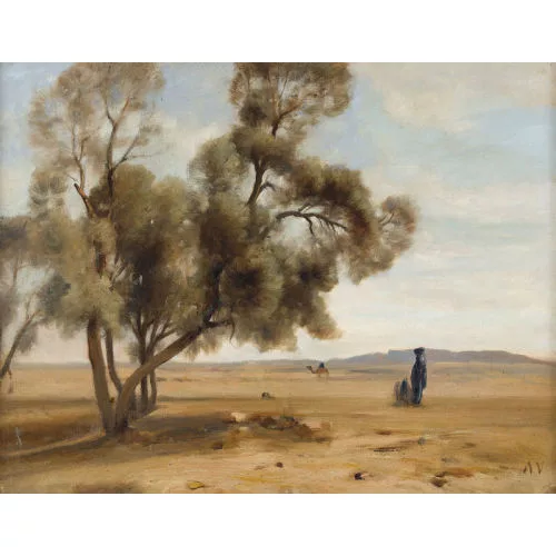 Auguste Veillon le capitaine — Am Rand einer Oase.