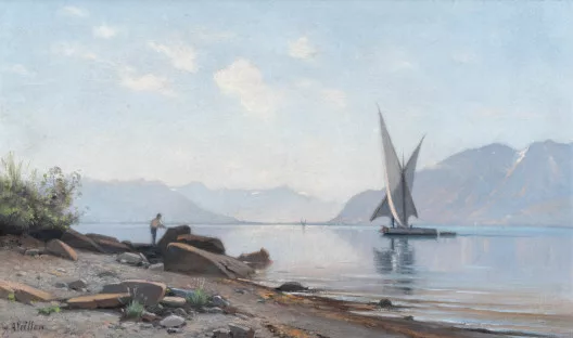 Auguste Veillon le capitaine — Paysage du Lac Léman