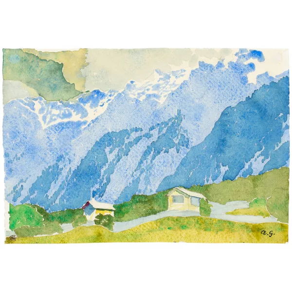 Augusto Giacometti — Schützenhaus in Stampa - Bergeller Berge