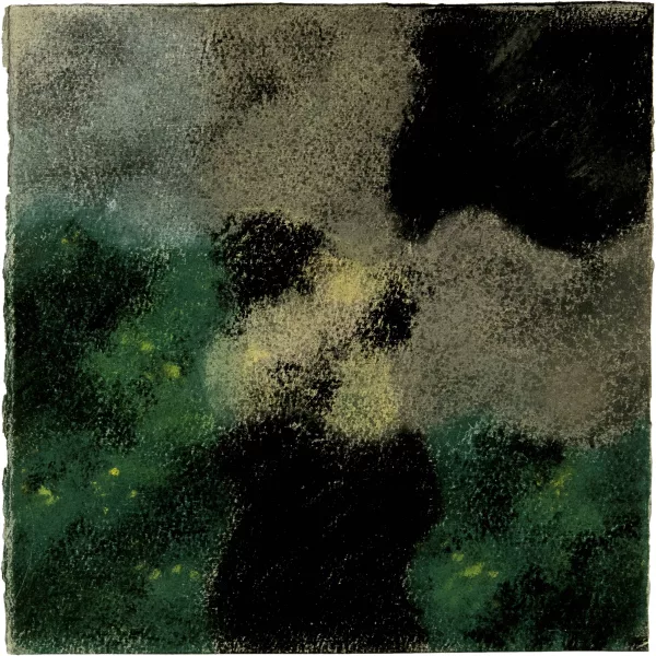 Augusto Giacometti — Farbstudie mit neun Feldern (Dunkelgrün, Schwarz, Grau, Ocker)