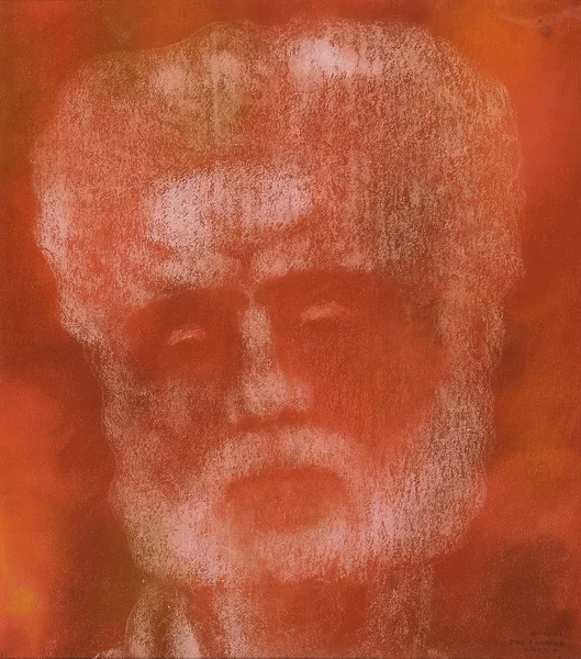 Augusto Giacometti — Männerkopf (Detailstudie für die Deckenbemalung der Eingangshalle der Züricher Hauptwache "Zum Rüden" in Zürich), 1920