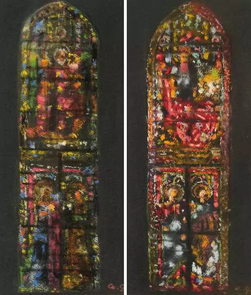 AUGUSTO GIACOMETTI — Pair of works: sketches from a window in Florence cathedral. 1936; 1929. — Koller Auktionen