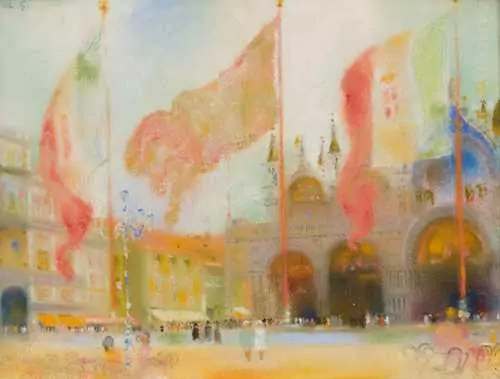 AUGUSTO GIACOMETTI — Piazza San Marco. 1929. — Koller Auktionen
