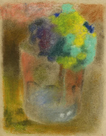 Glas mit Primeln