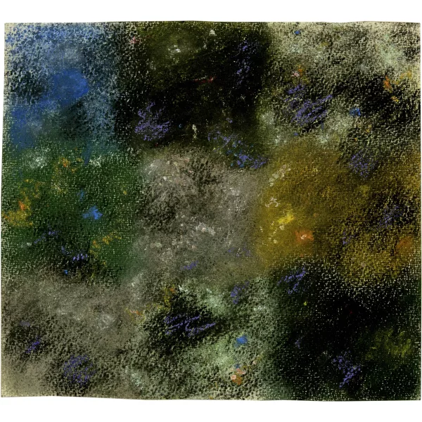 Augusto Giacometti — Farbstudie mit neun Feldern (Blau, Schwarz, Grün, Grau, Ocker)
