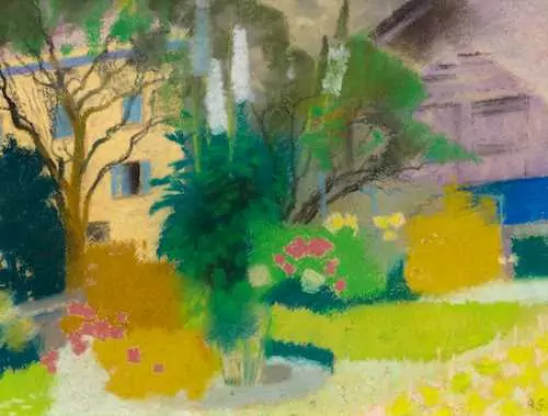 AUGUSTO GIACOMETTI — Garden in flower in Stampa. — Koller Auktionen