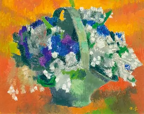 AUGUSTO GIACOMETTI — Kleiner Blumenkorb. (Small basket of flowers.) 1946. — Koller Auktionen