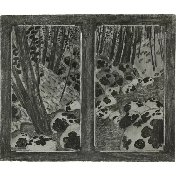 Augusto Giacometti — Waldinneres (Doppeldarstellung) — Galerie Kornfeld