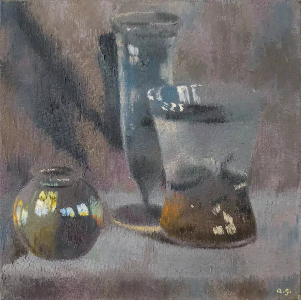 Augusto Giacometti — Stillleben auf grauem Grund. I — Galerie Kornfeld