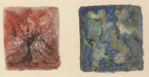 Augusto Giacometti — Zwei Abstraktionen (rosa/blau)