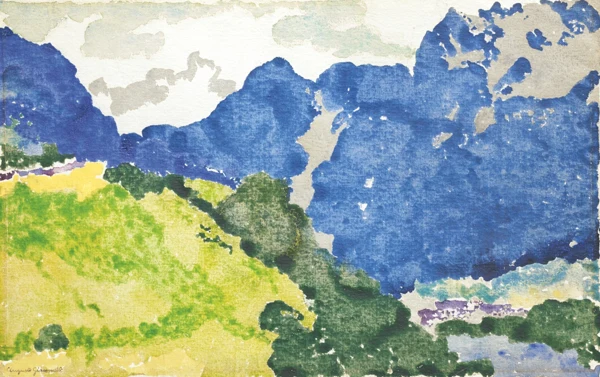 Augusto Giacometti — Blaue Berge