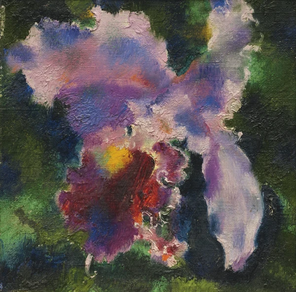 Augusto Giacometti — Orchidee auf grünem Grund