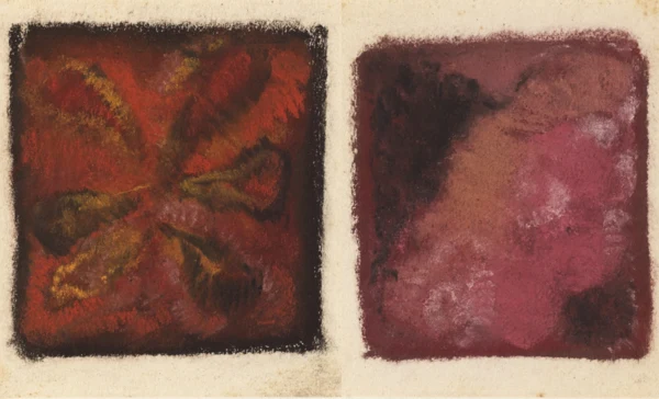 Augusto Giacometti — Zwei Abstraktionen (in weinrot)