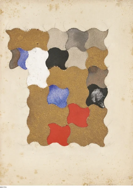 Augusto Giacometti — Abstraction in gold (recto-verso)